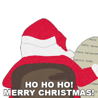 Ho Ho Ho Merry Christmas Santa Claus Sticker GIF