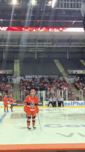 Hockey Court And Man Looking At GIF