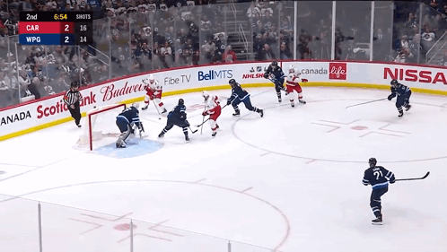 Hockey Game Between Car And WPG GIF