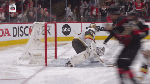 Hockey Game In Front Of ABC Advertisement GIF