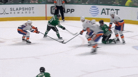 Hockey Game In Front Of AT&T Ad GIF