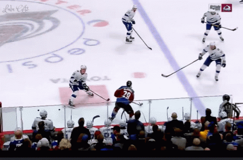 Hockey Game In Front Of Crowd GIF
