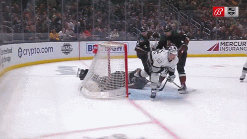 Hockey Game in Front of Crypto.com Sign