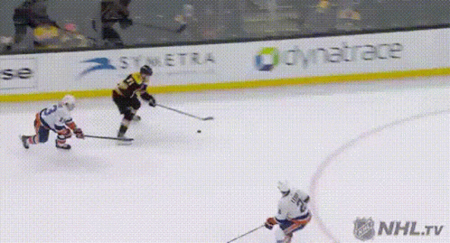 Hockey Game in Front of Dynatrace Advertisement