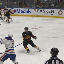 Hockey Game In Front Of Medals Banner GIF