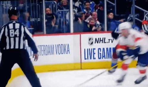 Hockey Game In Front Of NHL.TV Ad GIF