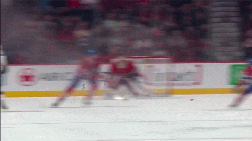 Hockey Game in Stadium with Canadian Tire Ad