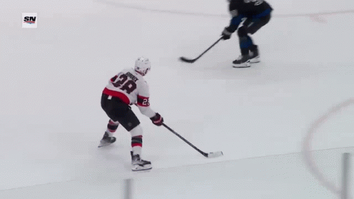 Hockey Game in Stadium With SN Logo