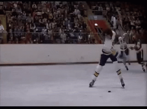Hockey Game on Rink With Crowd