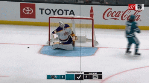 Hockey Game With Toyota and Coca Cola Ads