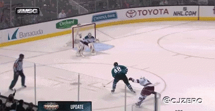 Hockey Game With Toyota Banner