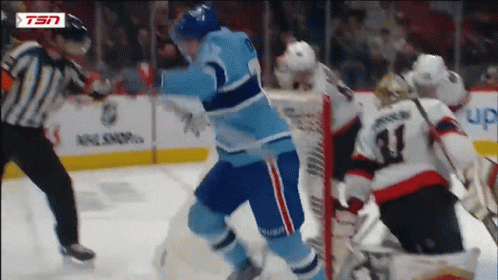 Hockey Game With TSN Logo in Background