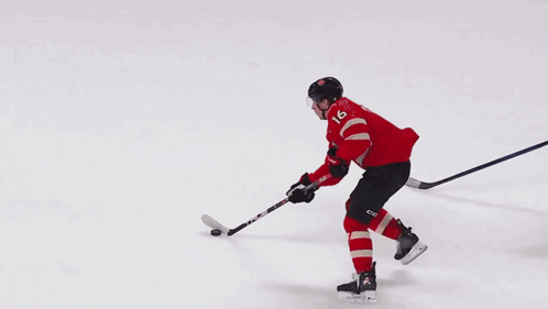 Hockey Goalie Kneeling in Front of Bauer Net