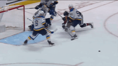 Hockey Goalie Number 9 GIF