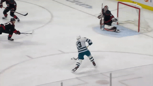 Hockey Goalie Saves at PNC Bank Banner