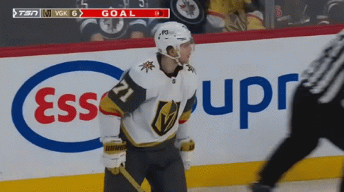 Hockey Player 21 with ess upr Sign