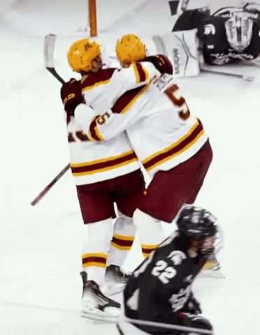 Hockey Player 22 Hugging Another Player
