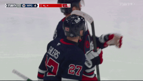 Hockey Player 27 with Another Player