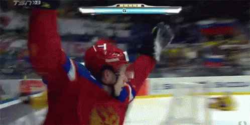 Hockey Player Celebrating Goal