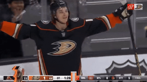 Hockey Player Celebrating Goal GIF