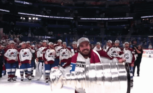 Hockey Player Holding Stanley Cup