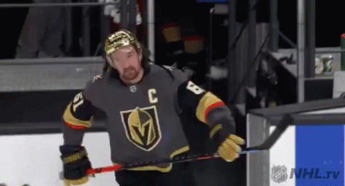 Hockey Player Holding Stick GIF