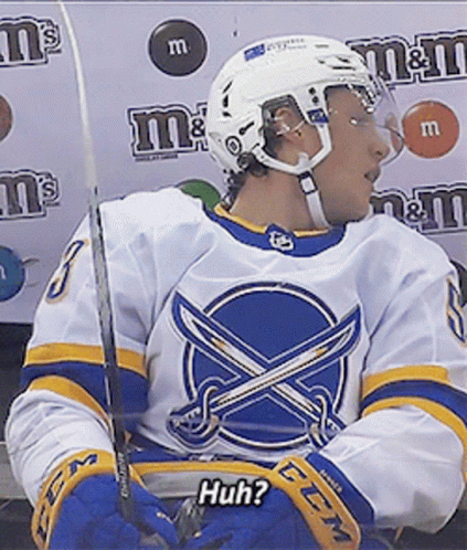 Hockey Player In Blue And White Jersey GIF