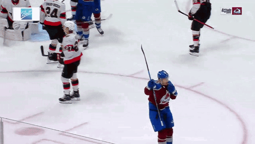 Hockey Player in Blue Jersey Number 23