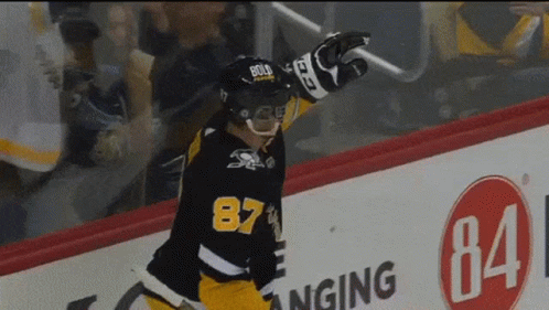 Hockey Player in Bold Pennsylvania Helmet