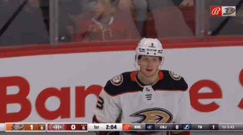 Hockey Player In Front Of Bar Banner GIF