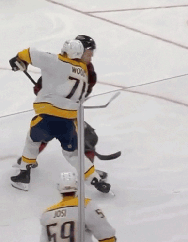 Hockey Player In Jersey Saying Josi GIF