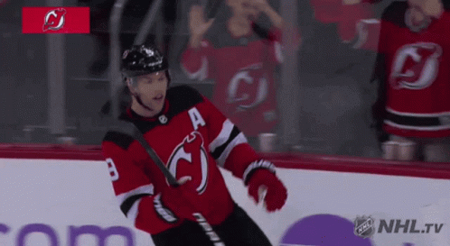 Hockey Player in Jersey with A