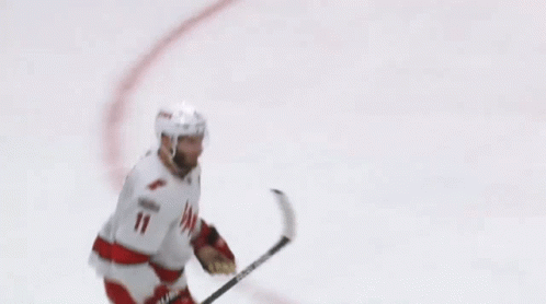 Hockey Player in Number 11 Jersey
