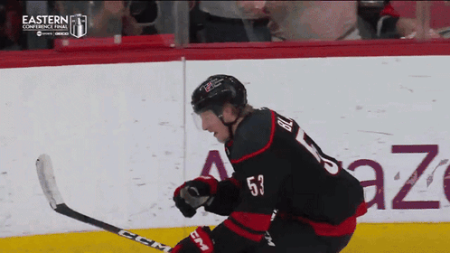 Hockey Player In Number 53 Jersey GIF