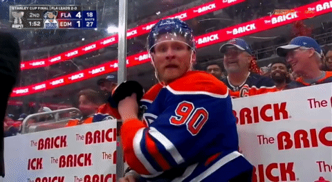 Hockey Player In Number 90 Jersey GIF