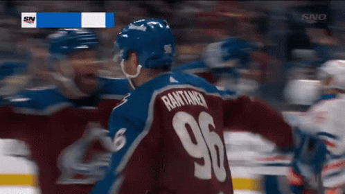 Hockey Player In Number 96 Jersey GIF