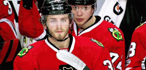 Hockey Player in Red Jersey Number 24