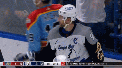 Hockey Player In Tampa Bay Jersey GIF