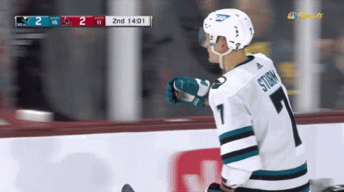 Hockey Player Number 1 Jersey on Ice