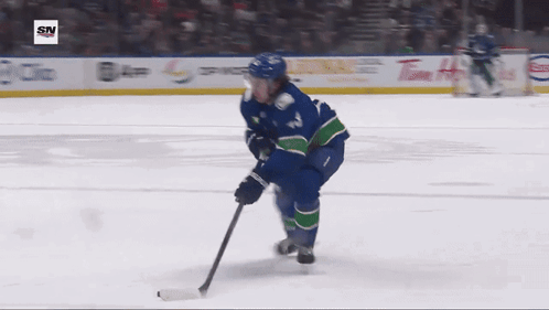 Hockey Player Number 12 Skating