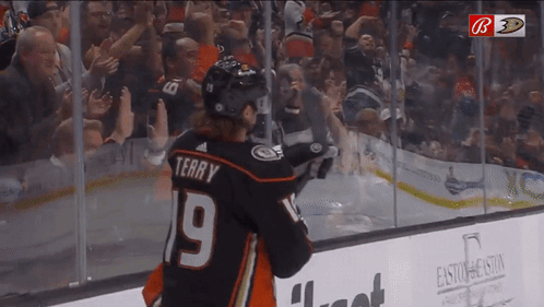 Hockey Player Number 19 GIF