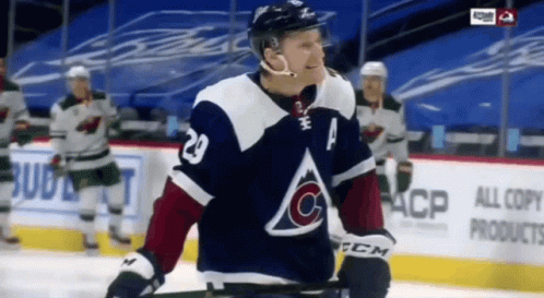 Hockey Player Number 20 on Ice