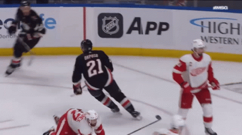 Hockey Player Number 21 Skating GIF