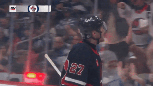 Hockey Player Number 27 Celebrating Goal