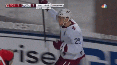 Hockey Player Number 29 Celebrating