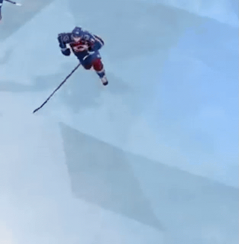 Hockey Player Number 29 Lying on Ice