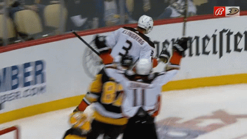 Hockey Player Number 3 Fighting GIF