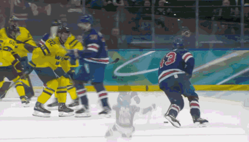 Hockey Player Number 3 on Ice