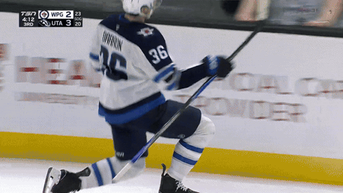 Hockey Player Number 36 Skating On Ice GIF