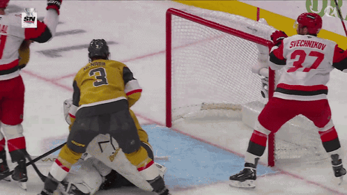 Hockey Player Number 37 Jersey on Ice